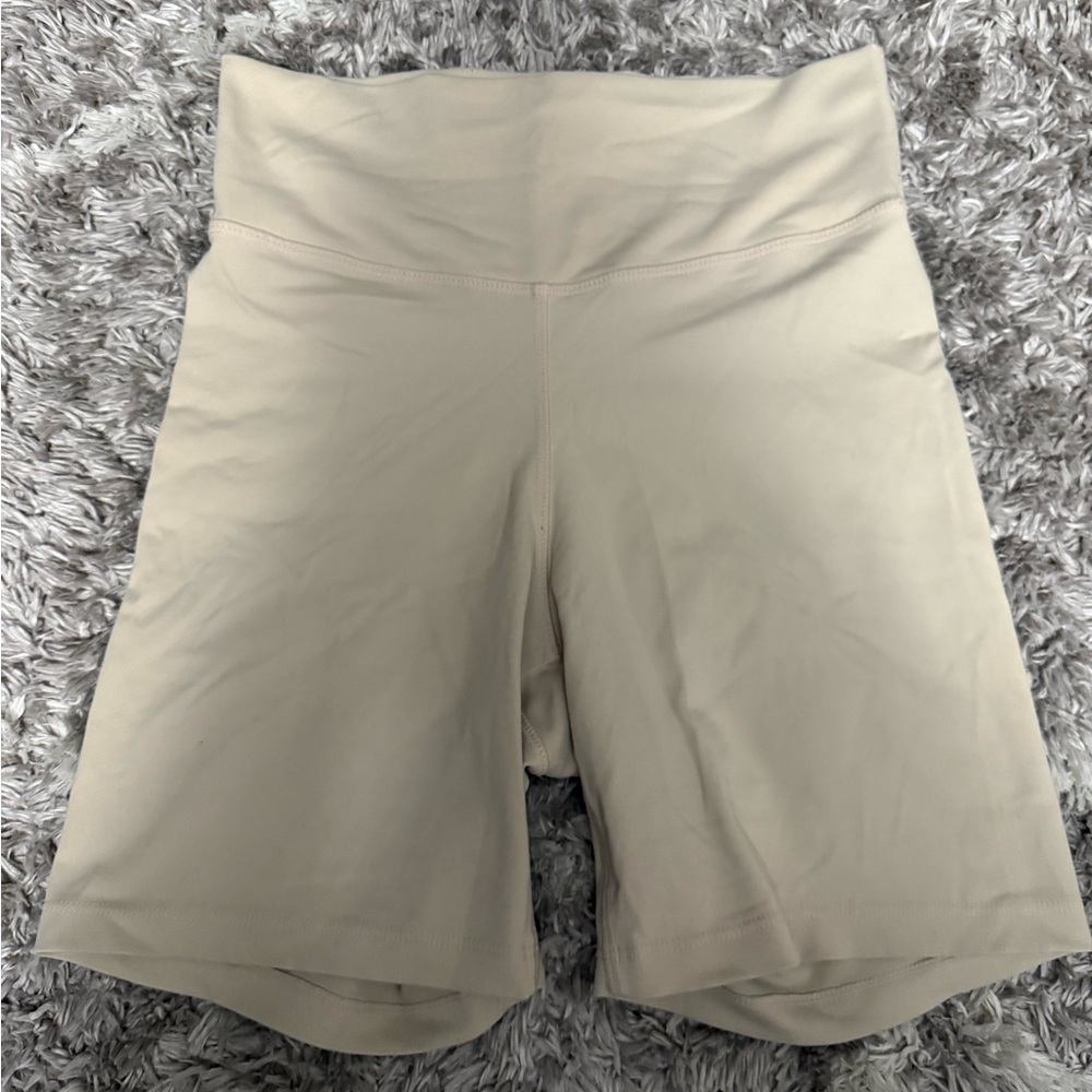 Women's Tan High-Waisted Shorts